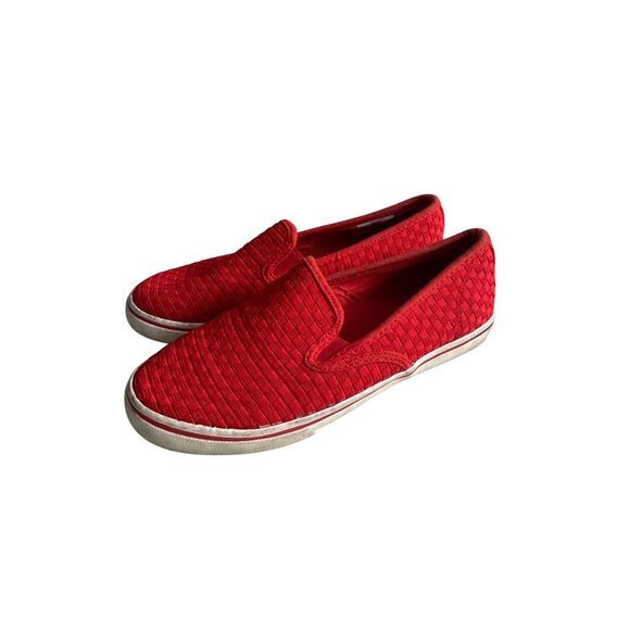RALPH LAUREN Woven Janis Persimmon Slip On Sneakers Size 6.5 - Picture 2 of 7
